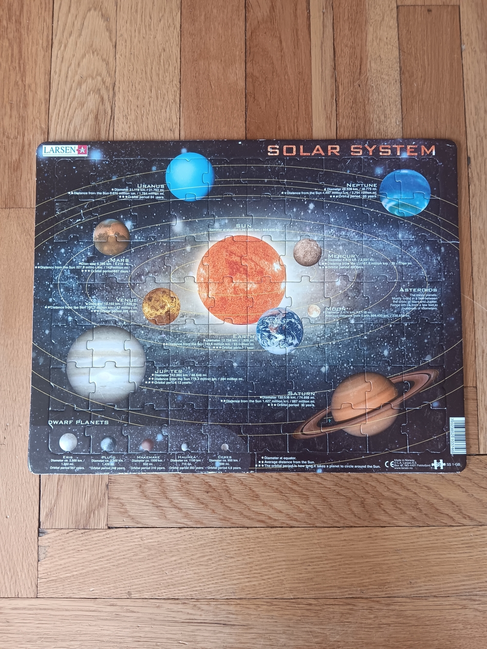 Larsen Solar System Puzzle - Colorful Planet Illustration